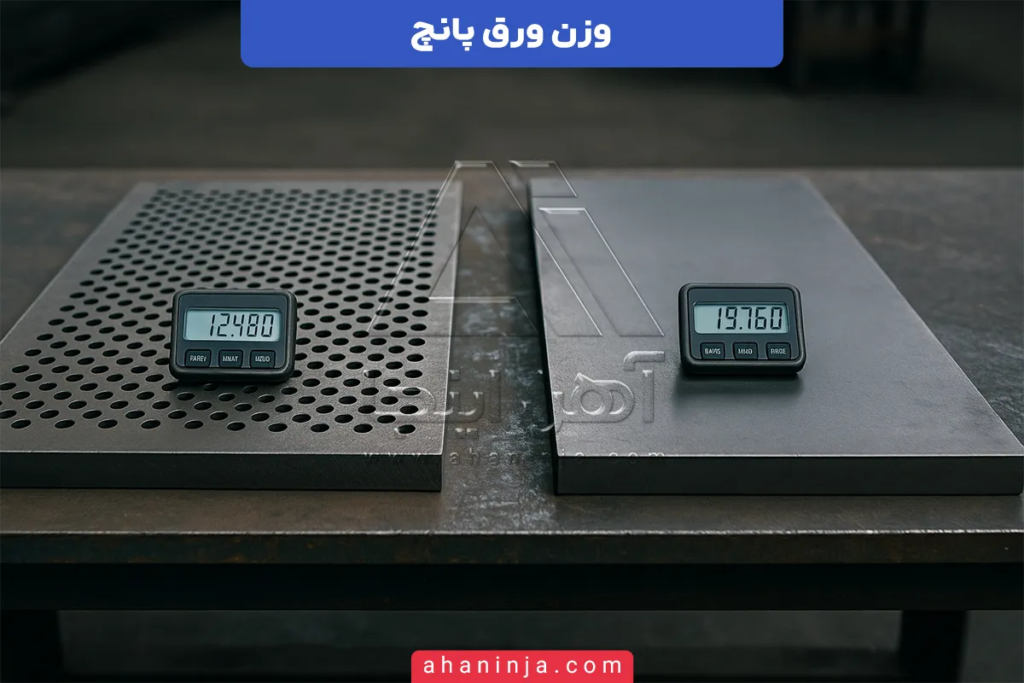 وزن ورق پانچ