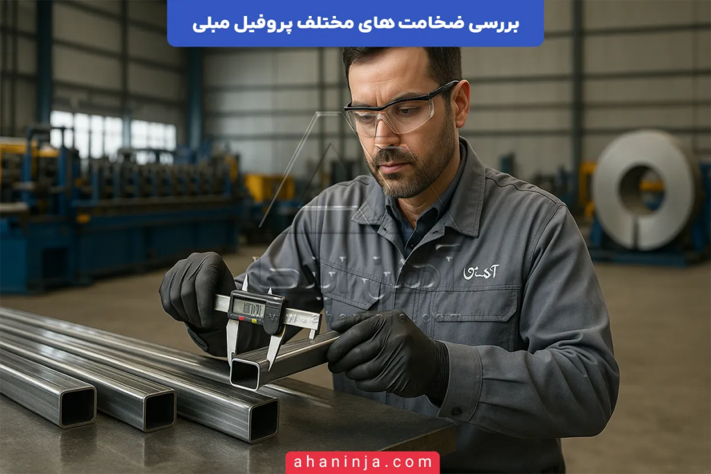ضخامت های مختلف پروفیل مبلی