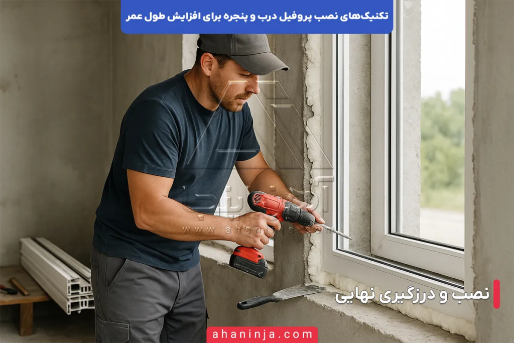 نصب پروفیل درب و پنجره