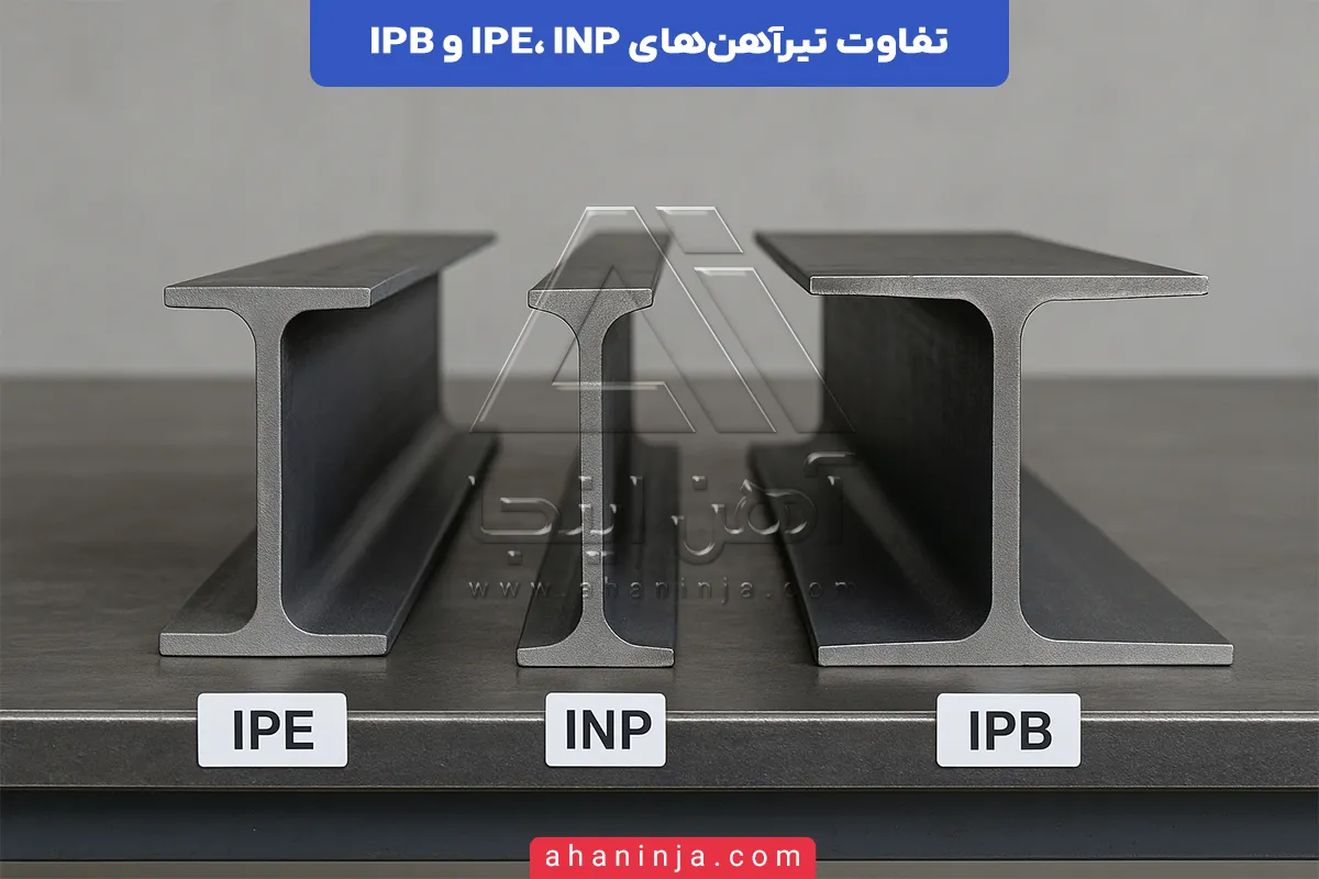 تفاوت تیرآهن های IPE، INP و IPB