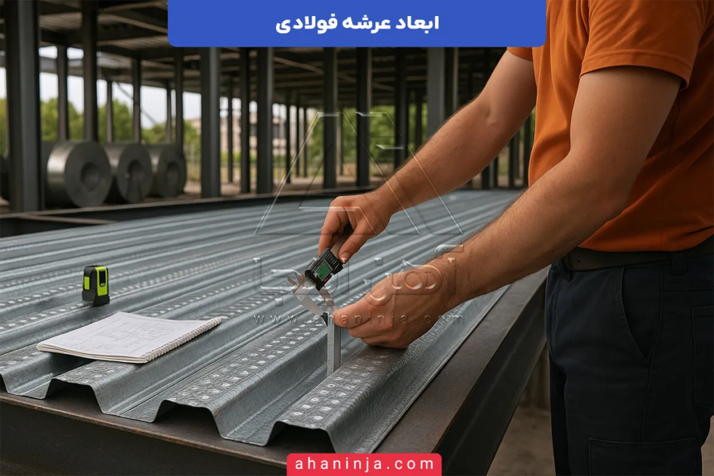 ابعاد عرشه فولادی