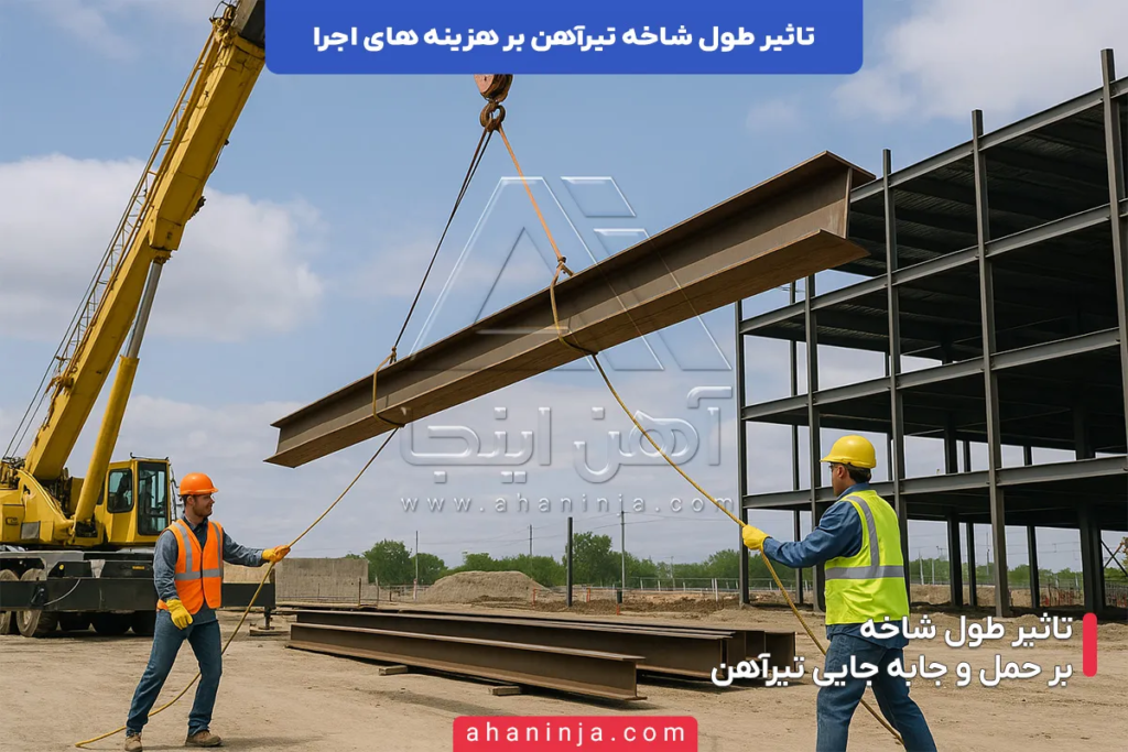 تاثیر طول شاخه تیرآهن بر هزینه های اجرا