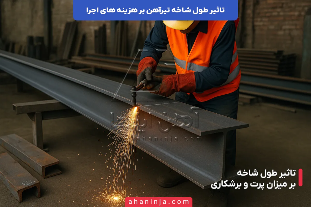 تاثیر طول شاخه تیرآهن بر هزینه های اجرا