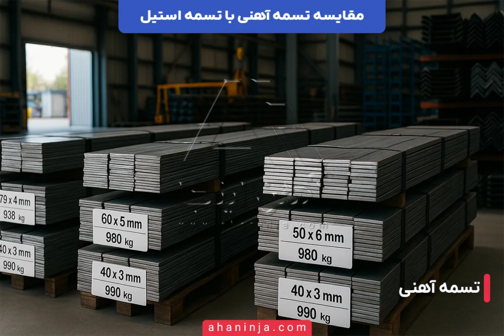 تفاوت تسمه آهنی با تسمه استیل