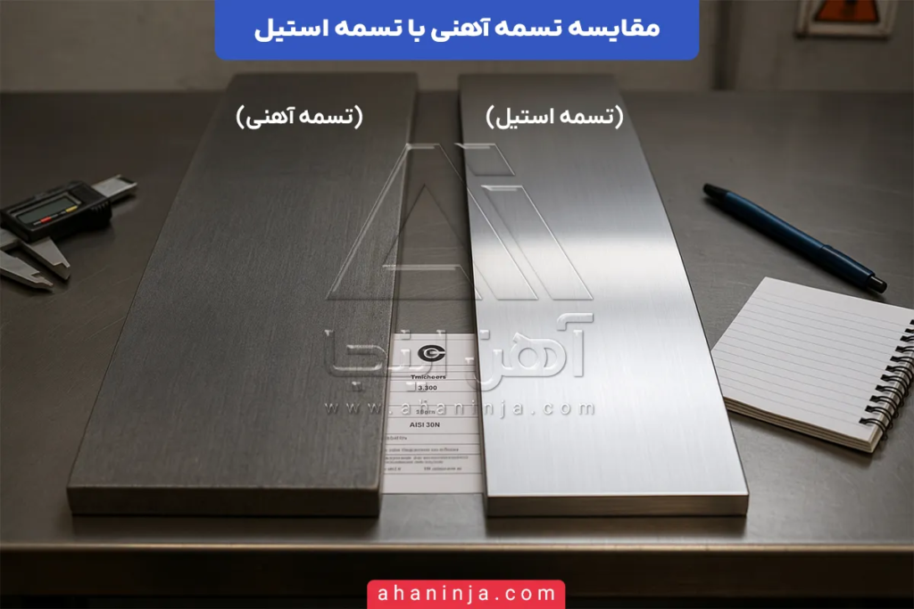 تفاوت تسمه آهنی با تسمه استیل