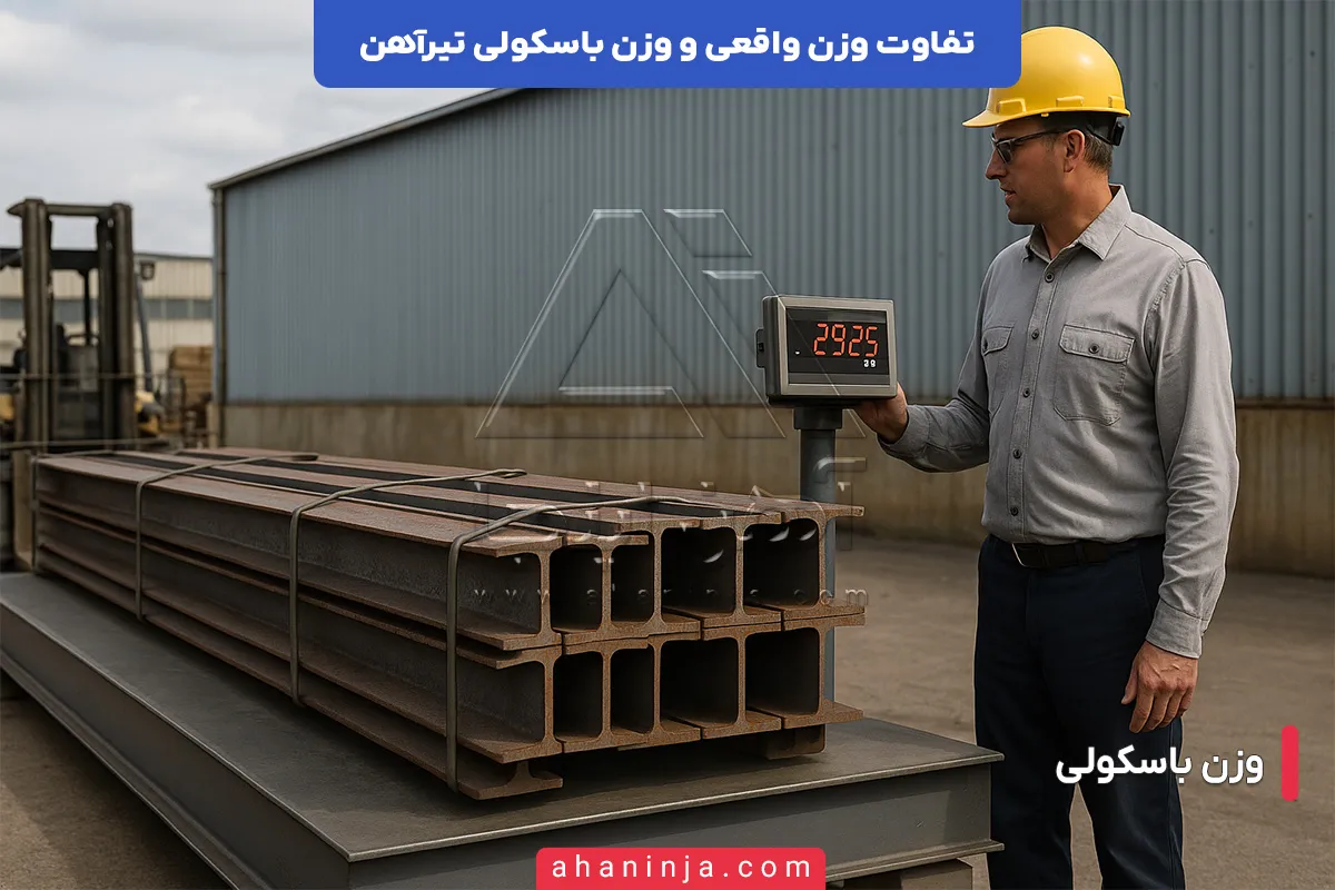 تفاوت وزن واقعی و وزن باسکولی تیرآهن