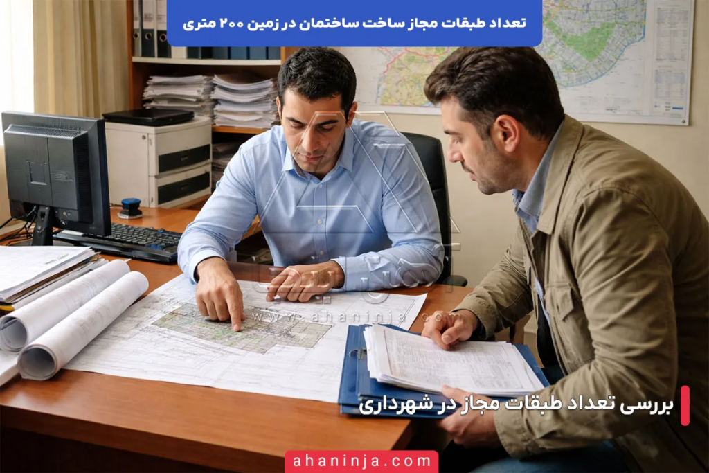 تعداد طبقات مجاز ساخت ساختمان در زمین 200 متری