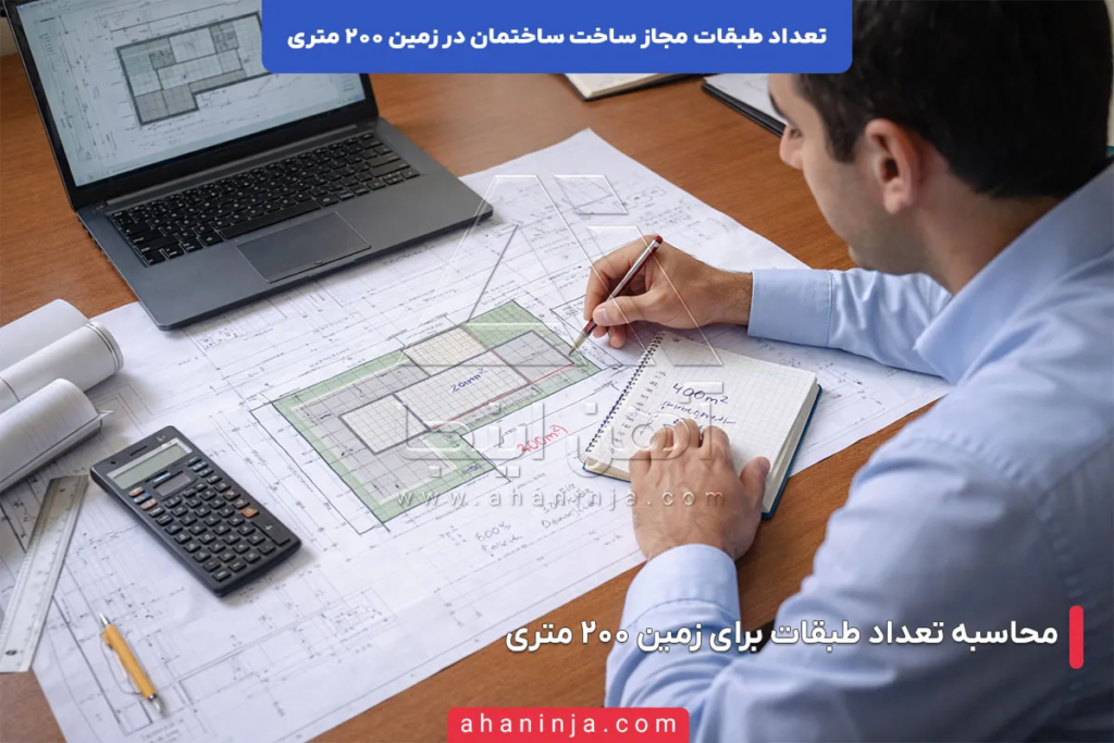 تعداد طبقات مجاز ساخت ساختمان در زمین 200 متری