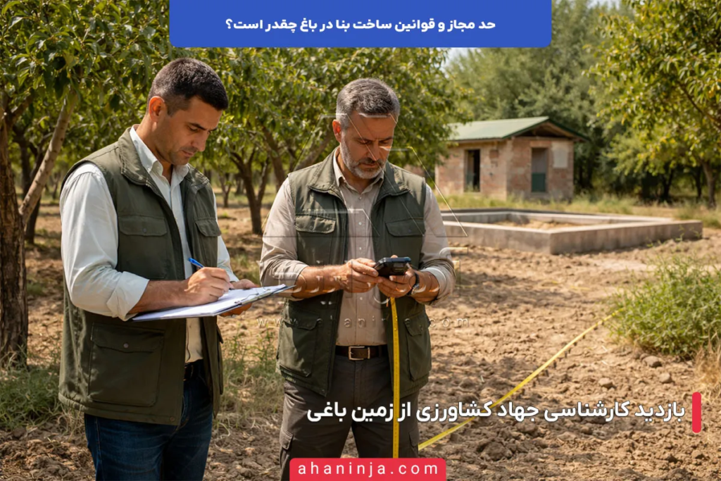 حد مجاز ساخت بنا در باغ