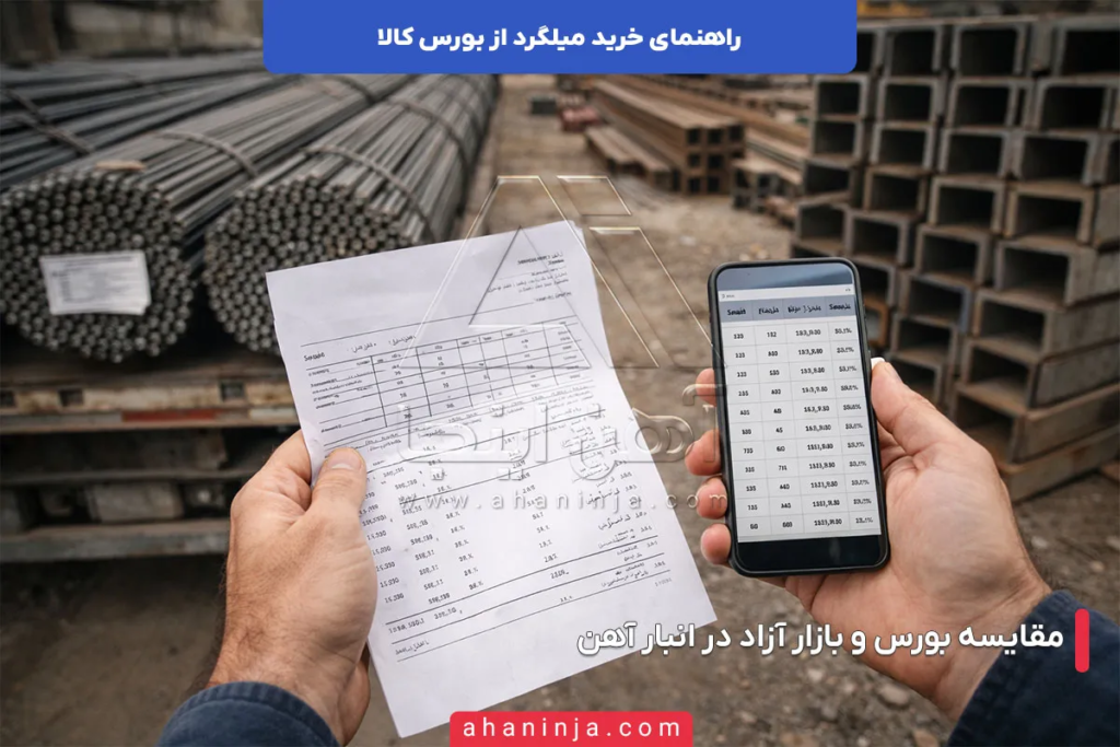 راهنمای خرید میلگرد از بورس کالا