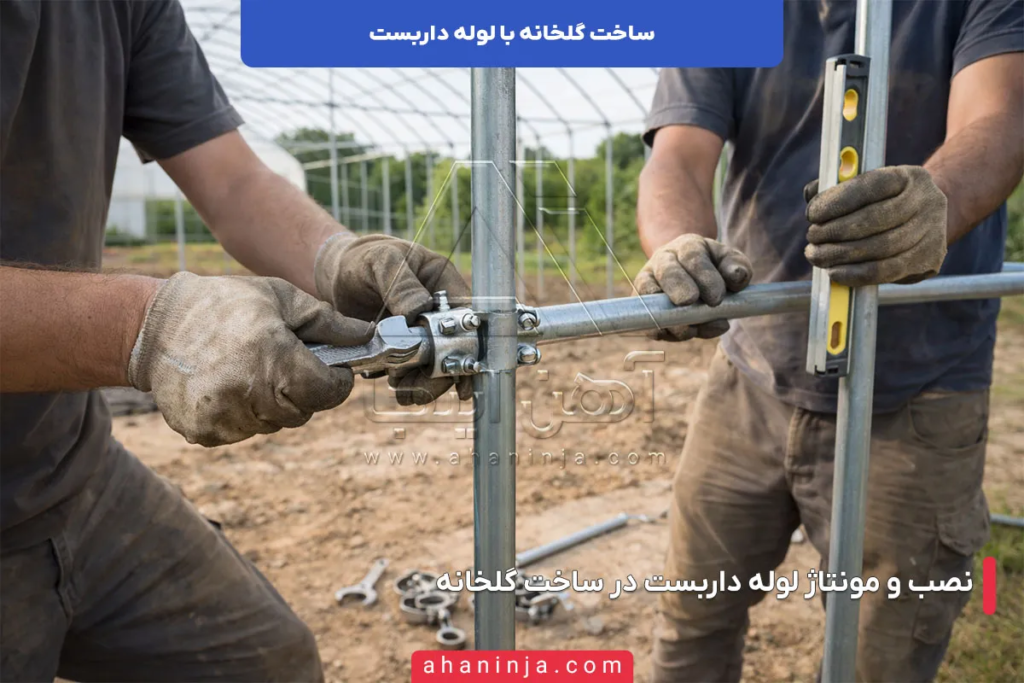 ساخت گلخانه با لوله داربست