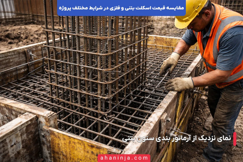 مقایسه قیمت اسکلت بتنی و فلزی در شرایط مختلف پروژه 4 مقایسه قیمت اسکلت بتنی و فلزی