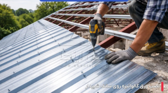 اجرای سقف شیروانی با ورق گالوانیزه