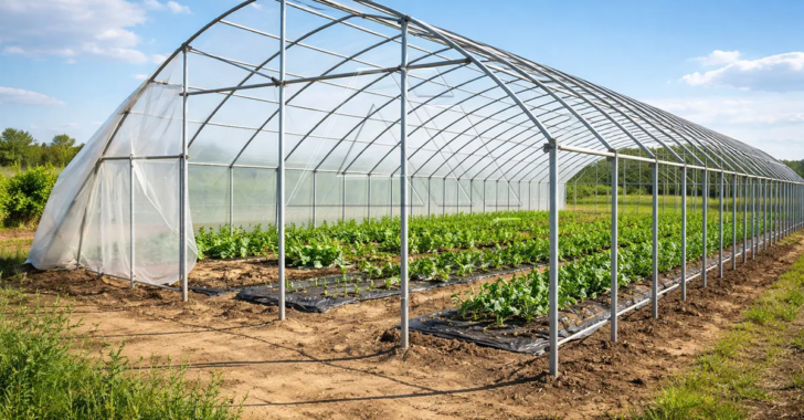 ساخت گلخانه با لوله داربست